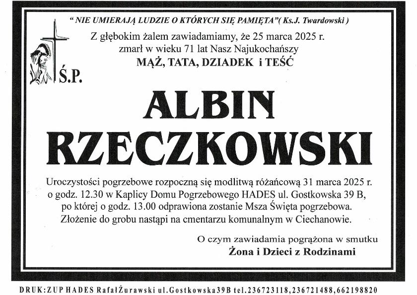 ALBIN  RZECZKOWSKI