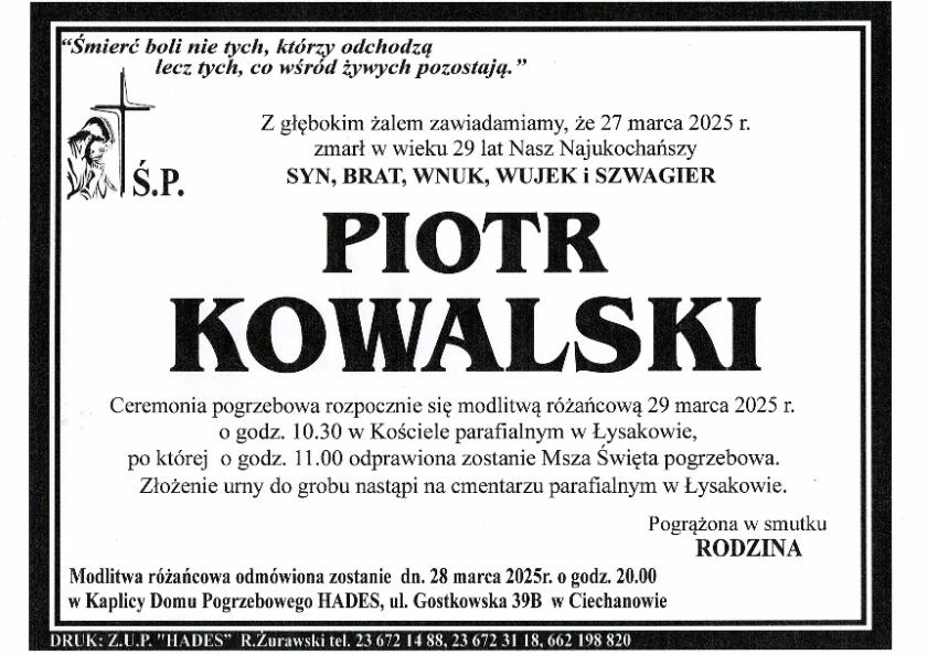 PIOTR KOWALSKI