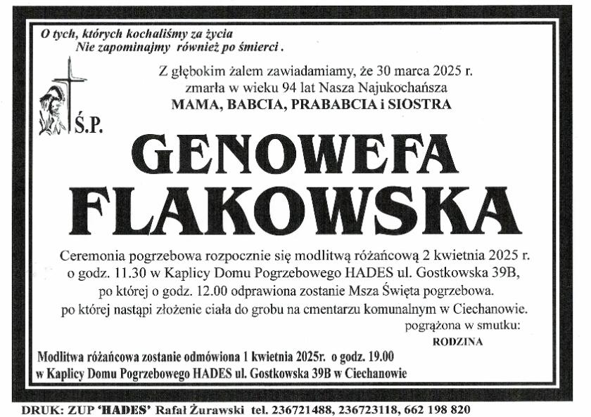 GENOWEFA FLAKOWSKA