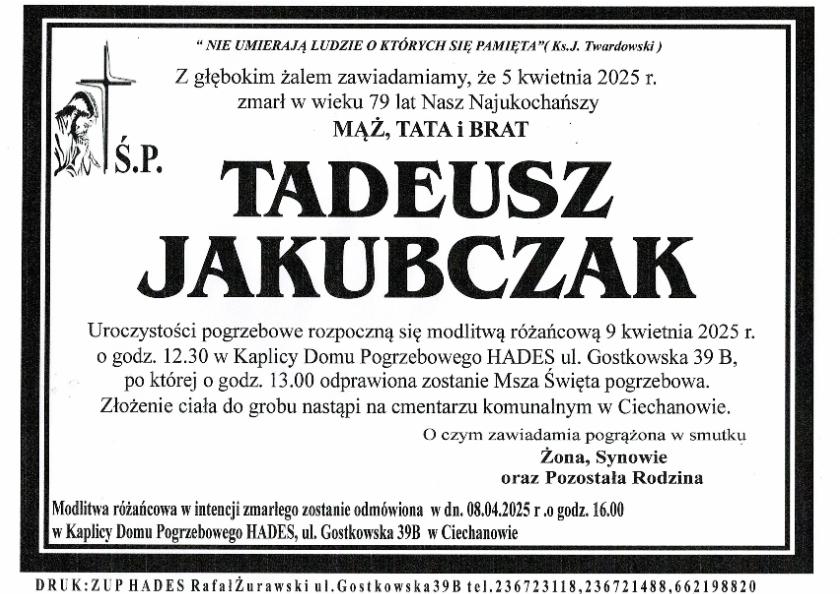 TADEUSZ JAKUBCZAK