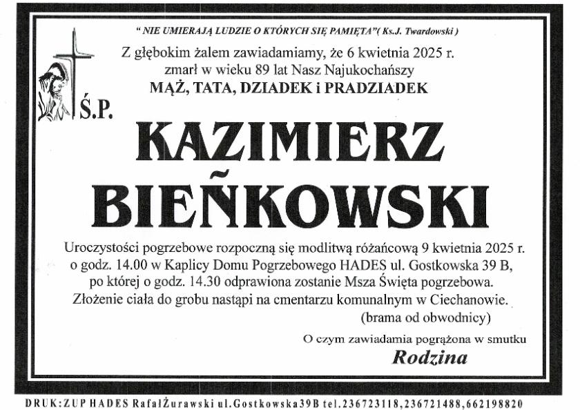 KAZIMIERZ BIEŃKOWSKI