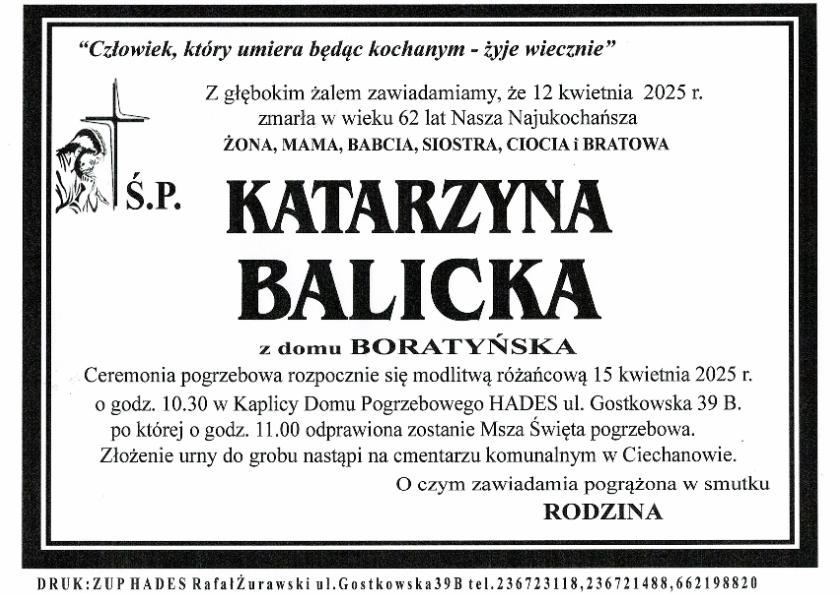 KATARZYNA  BALICKA 
