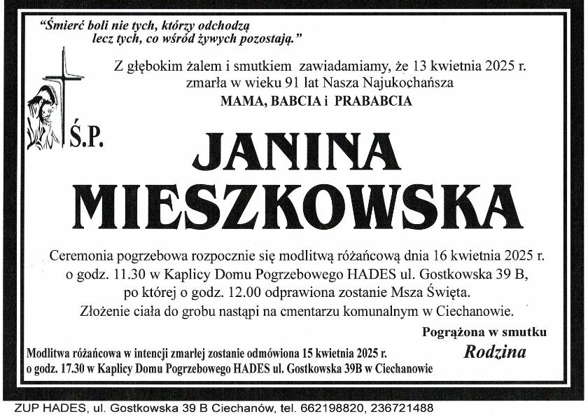 JANINA MIESZKOWSKA 