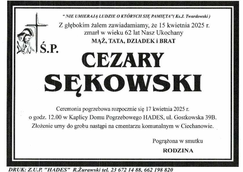 CEZARY  SĘKOWSKI