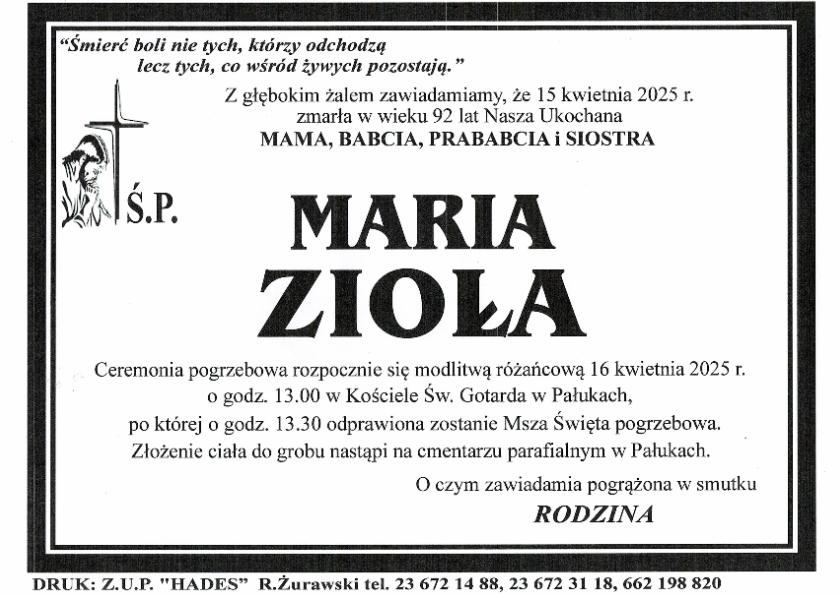 MARIA ZIOŁA