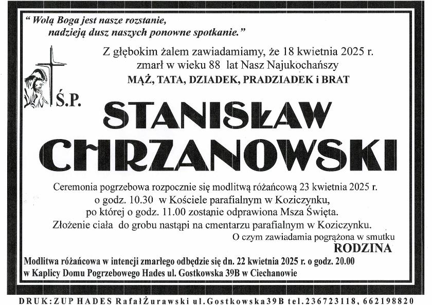 STANISŁAW CHRZANOWSKI