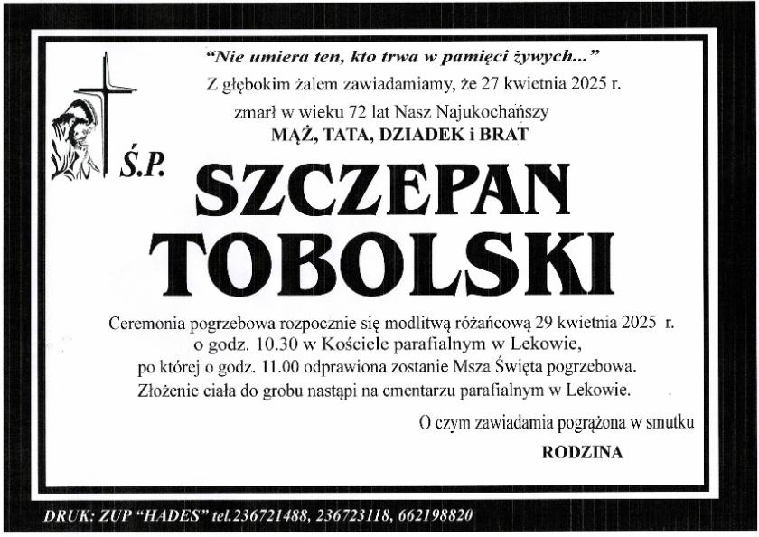 SZCZEPAN TOBOLSKI