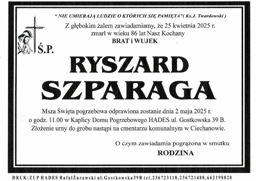 RYSZARD SZPARAGA