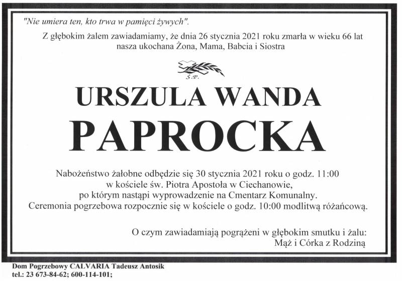 Urszula Wanda Paprocka