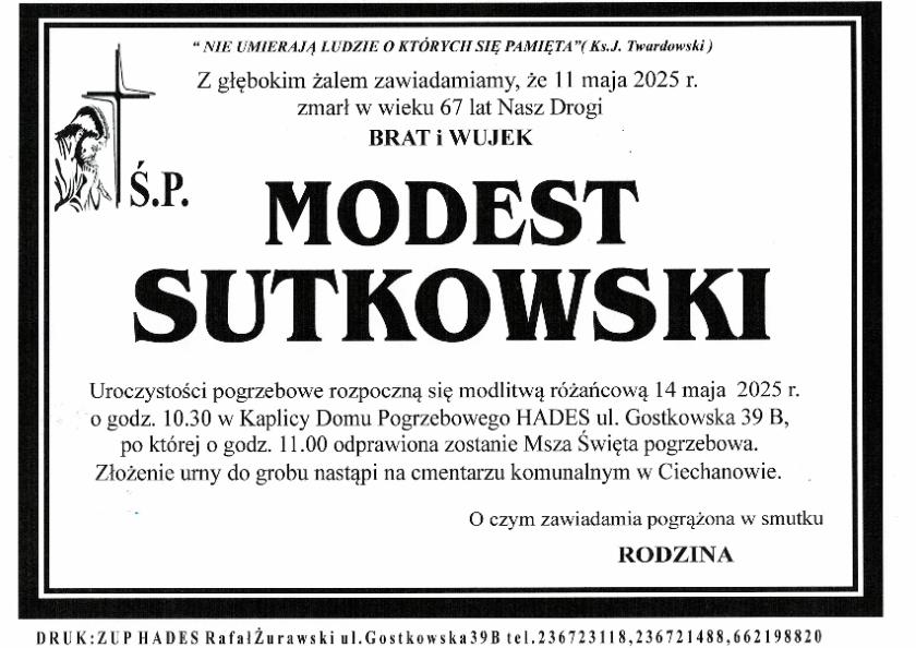 MODEST SUTKOWSKI