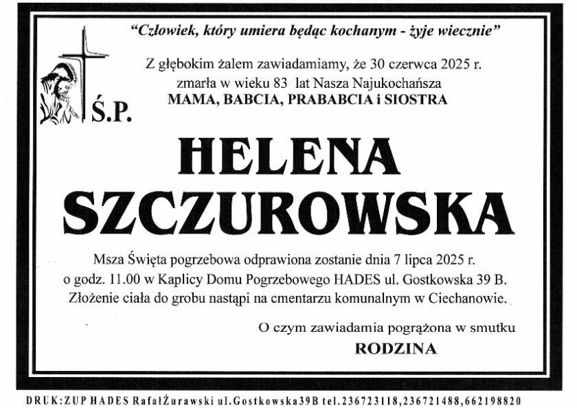 HELENA SZCZUROWSKA