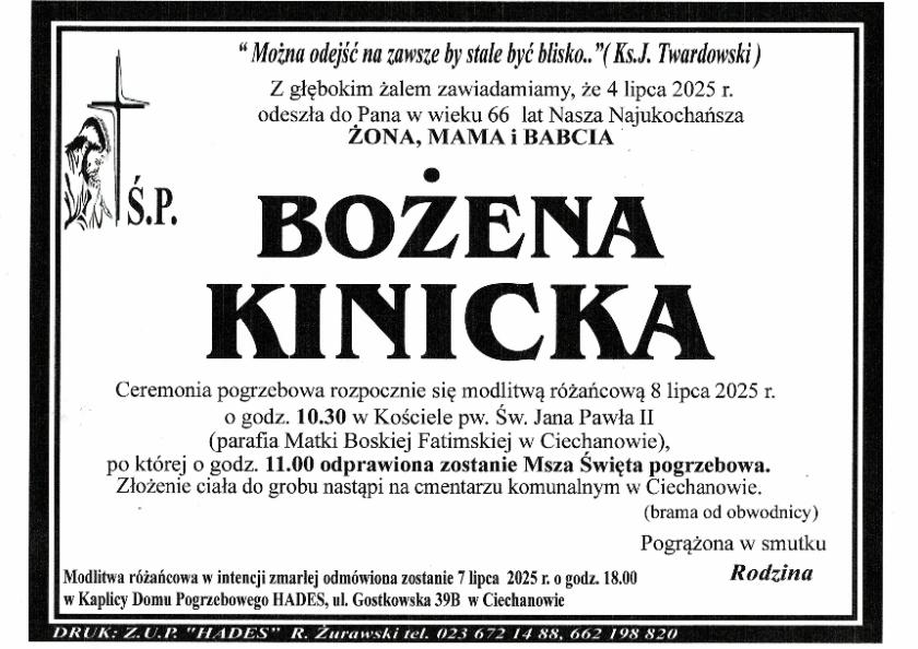 BOŻENA KINICKA 