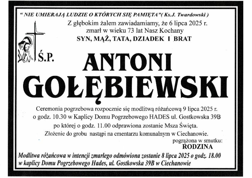 ANTONI GOŁĘBIEWSKI