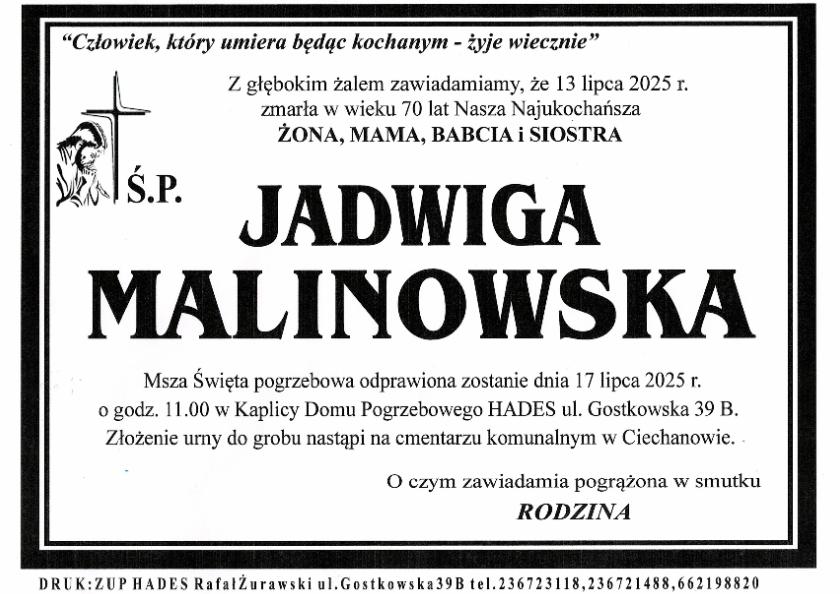 JADWIGA  MALINOWSKA 