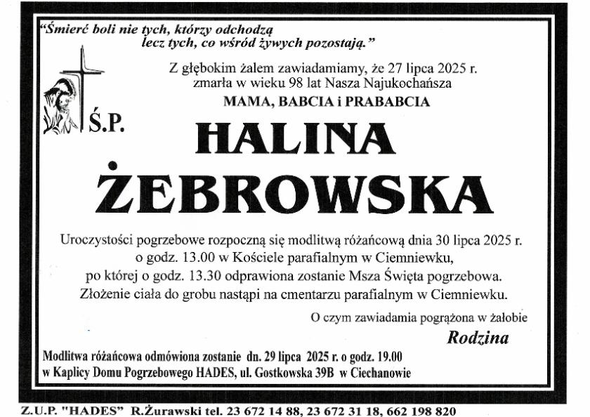 HALINA  ŻEBROWSKA
