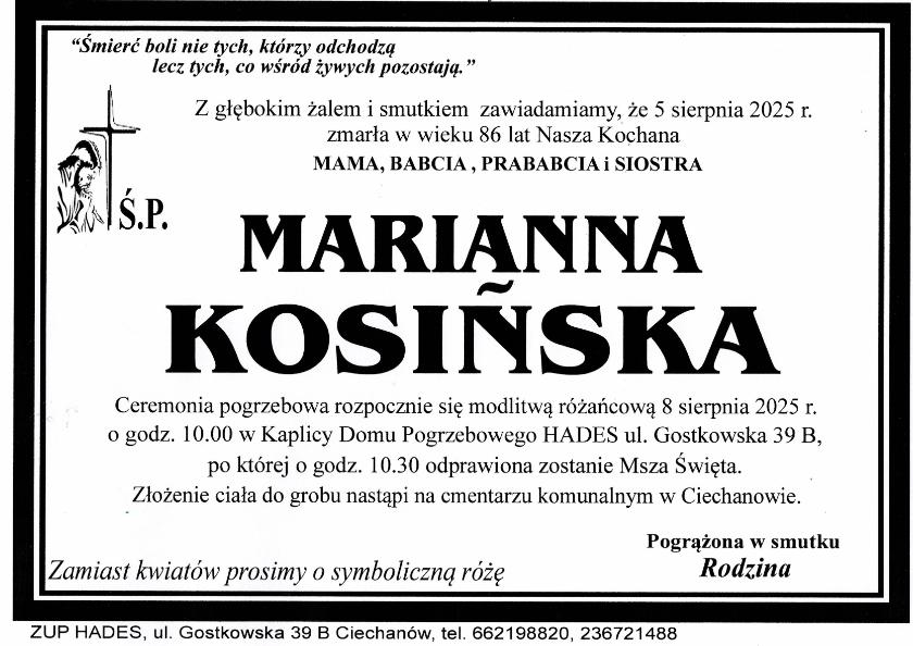 MARIANNA KOSIŃSKA