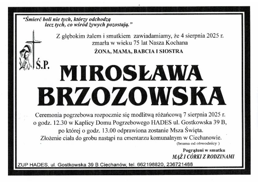 MIROSŁAWA BRZOZOWSKA 