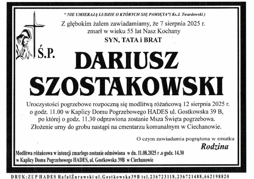 DARIUSZ SZOSTAKOWSKI