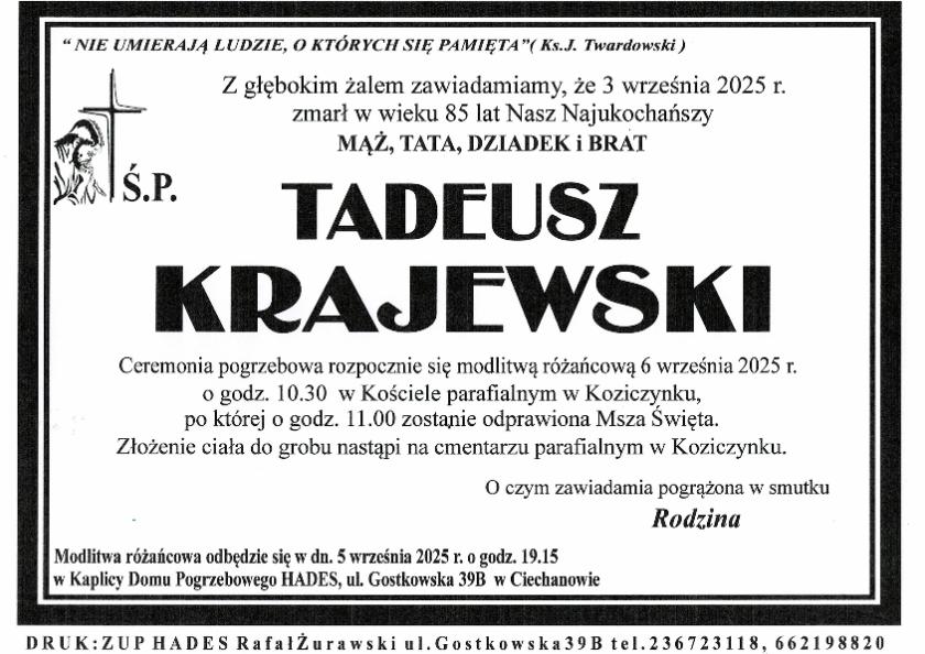 TADEUSZ  KRAJEWSKI