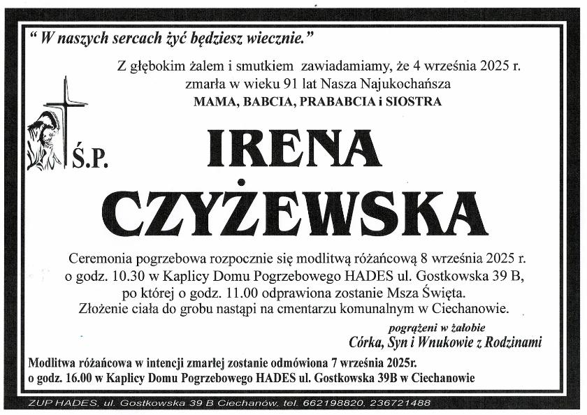 IRENA CZYŻEWSKA 