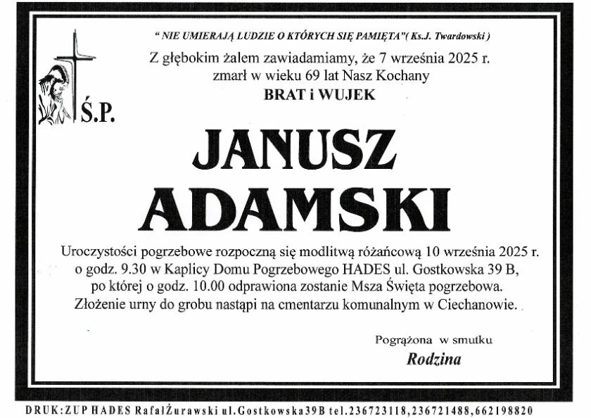 JANUSZ ADAMSKI