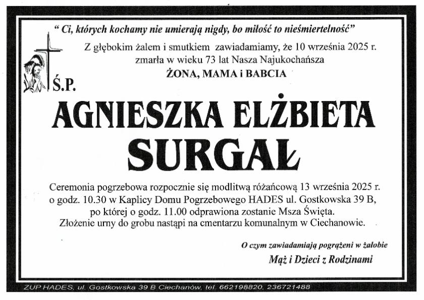 AGNIESZKA ELŻBIETA SURGAŁ