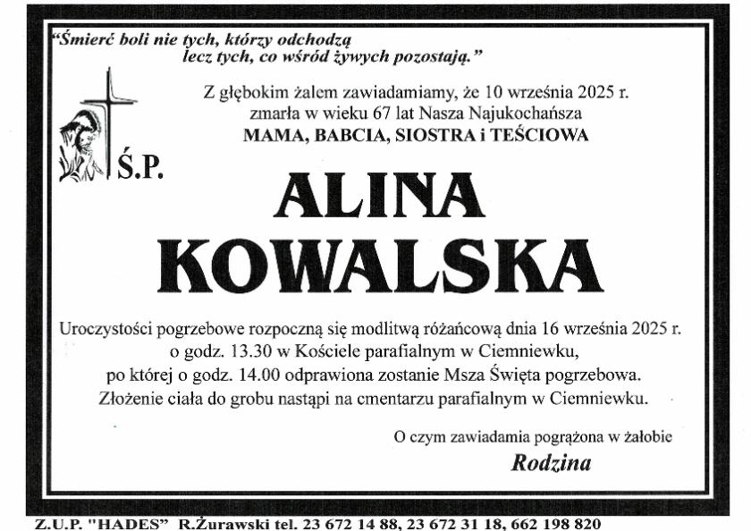 ALINA KOWALSKA