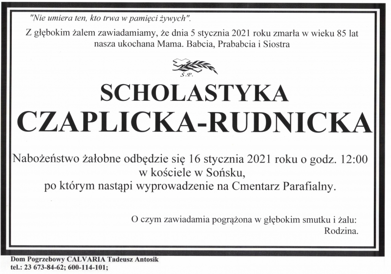 Scholastyka Czaplicka-Rudnicka