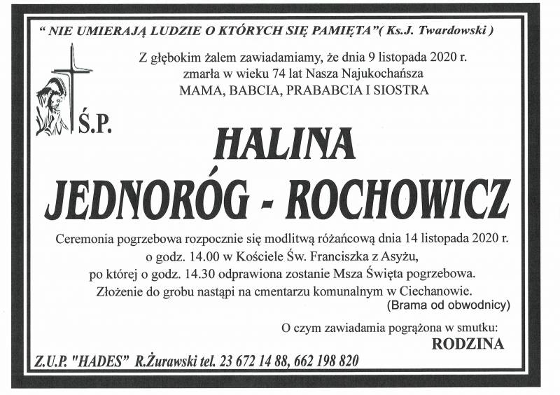 HALINA JEDNORÓG-ROCHOWICZ