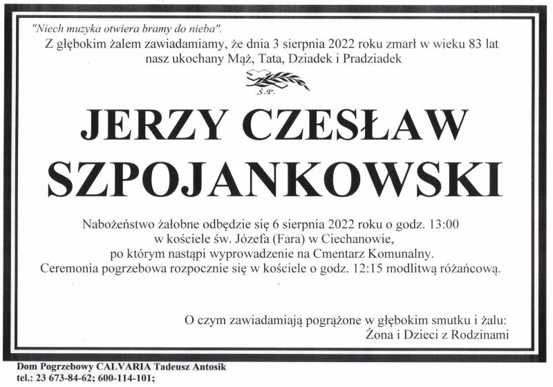 Jerzy Czesław Szpojankowski