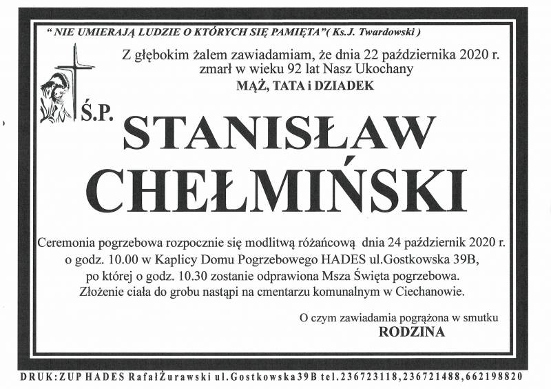 STANISŁAW CHEŁMIŃSKI