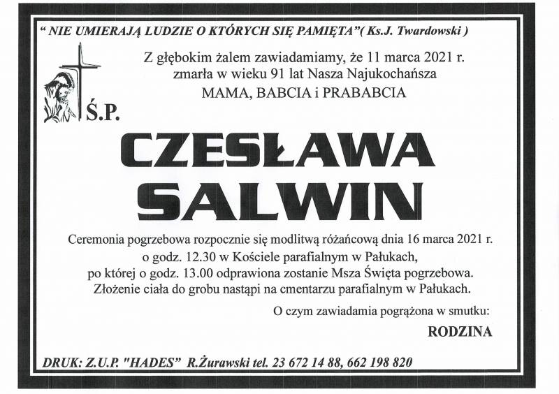 CZESŁAWA SALWIN