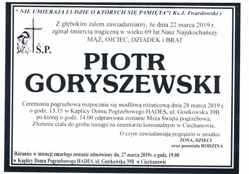 PIOTR GORYSZEWSKI