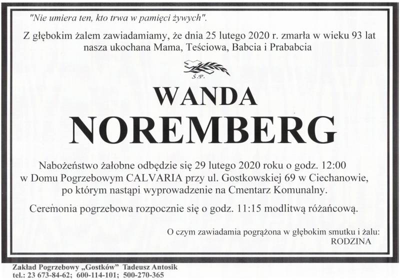 WANDA NOREMBERG