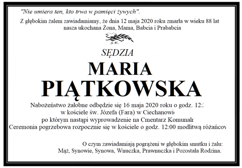 Maria PIĄTKOWSKA