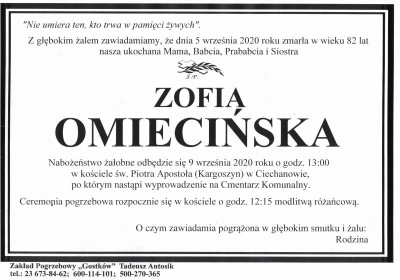 Zofia Omiecińska