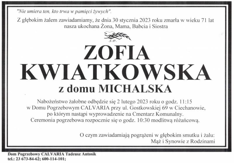 Zofia Kwiatkowska