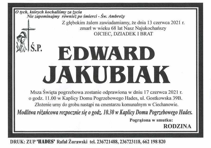 EDWARD JAKUBIAK