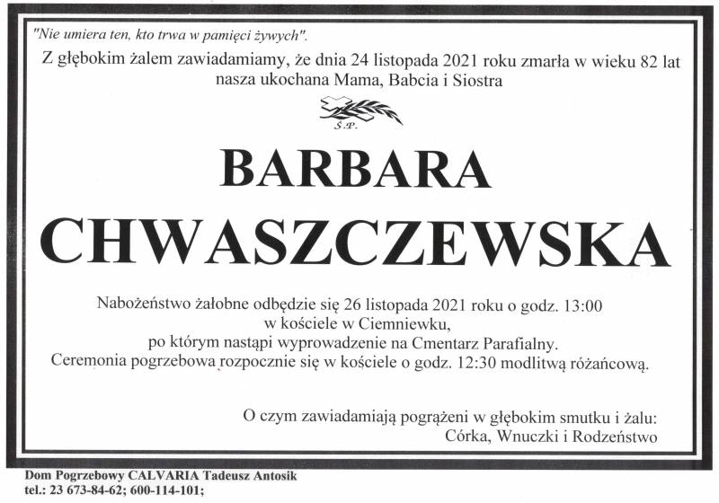 Barbara Chwaszczewska