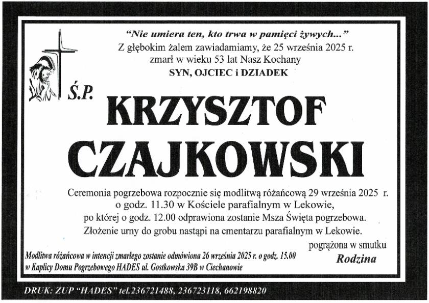 KRZYSZTOF CZAJKOWSKI