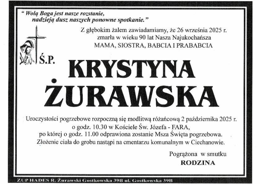 KRYSTYNA ŻURAWSKA