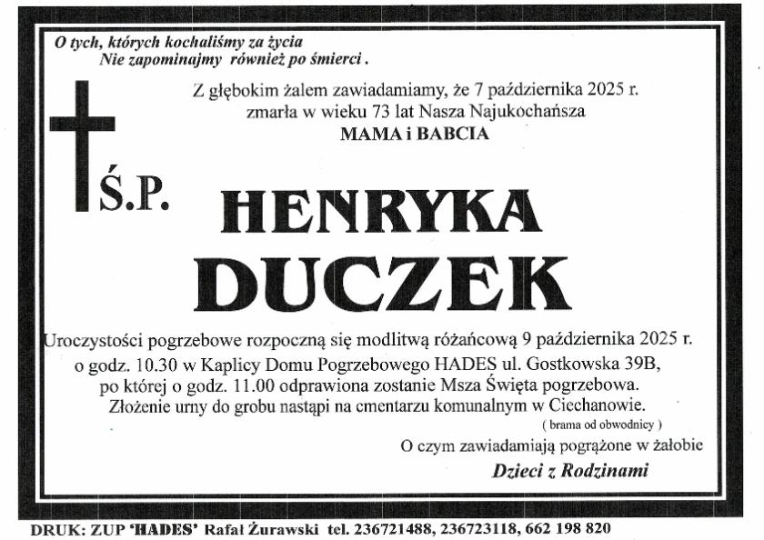 HENRYKA DUCZEK
