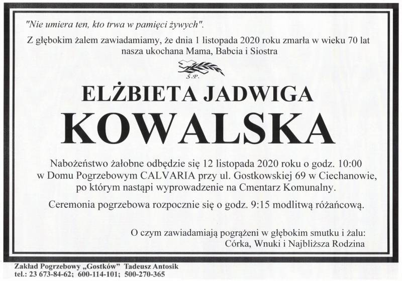 Elżbietaq Jadwiga Kowalska