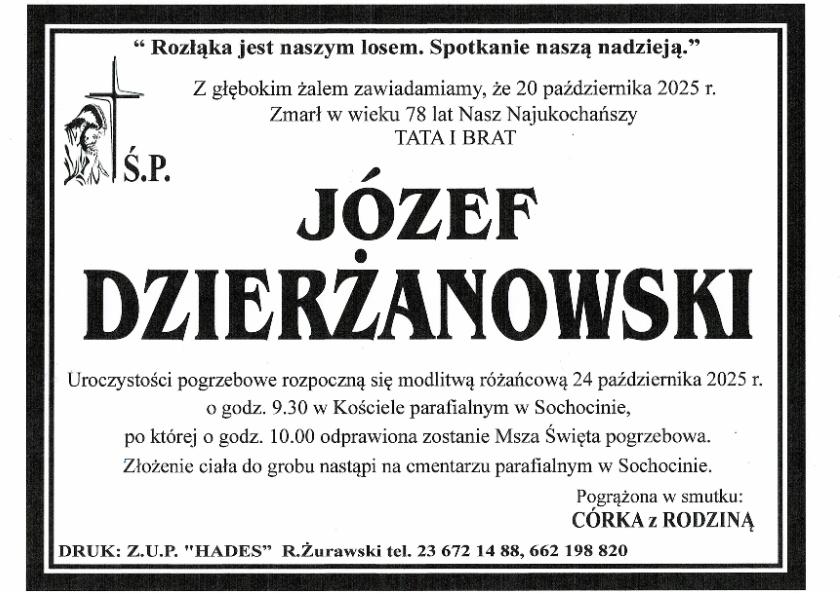 JÓZEF DZIERŻANOWSKI