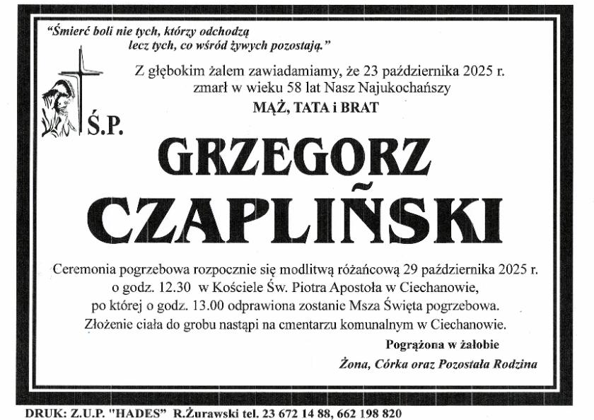 GRZEGORZ CZAPLIŃSKI