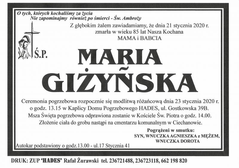 MARIA GIŻYŃSKA