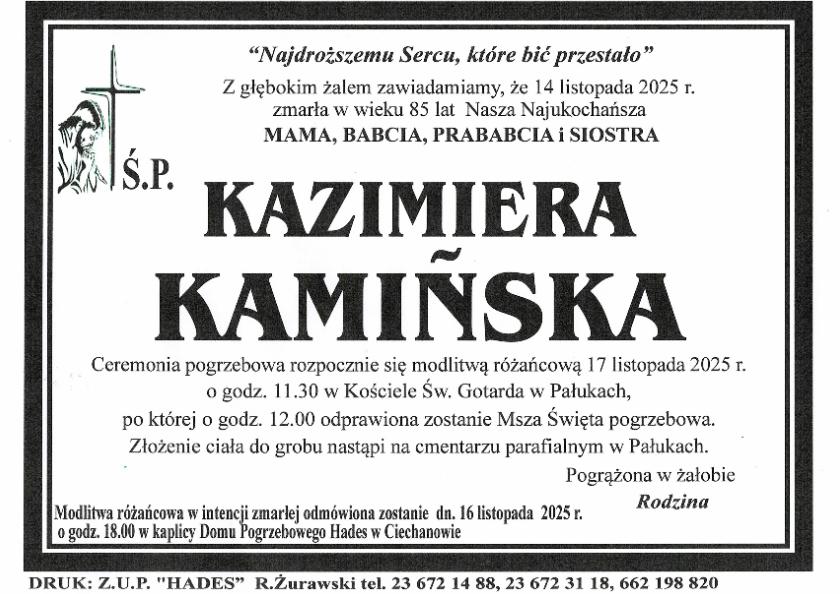 KAZIMIERA KAMIŃSKA