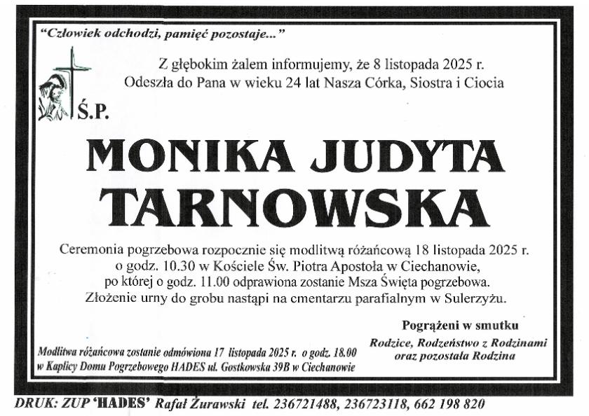 MONIKA JUDYTA TARNOWSKA 