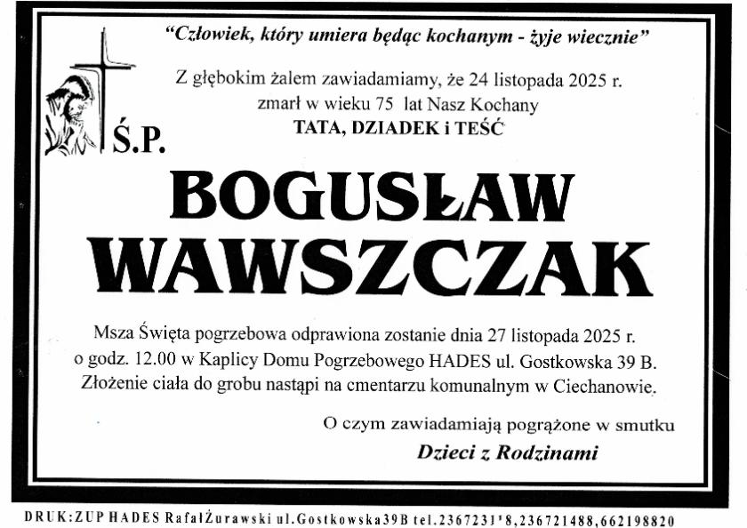 BOGUSŁAW WAWSZCZAK