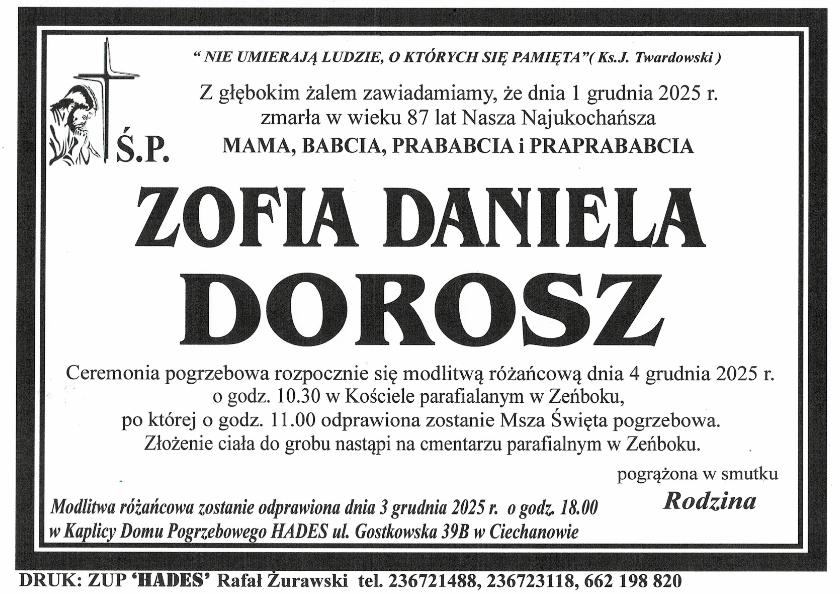 ZOFIA DANIELA DOROSZ